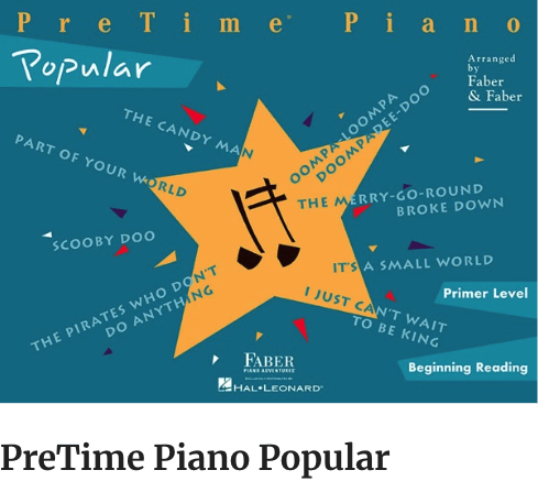  Piano Adventures Primer Level PreTime Piano Popular Book 