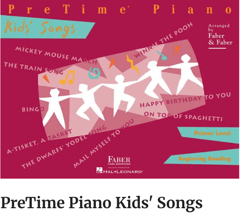  Piano Adventures Primer Level PreTime Piano Kid's Songs Book 