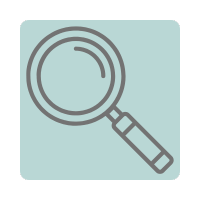  Magnifying glass icon representing sleep assessment and review
