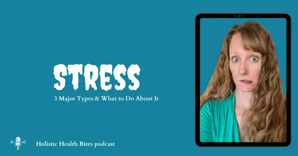 3 Major Types of Stress a podcast episode by Functional Nutritionist Andrea Nicholson