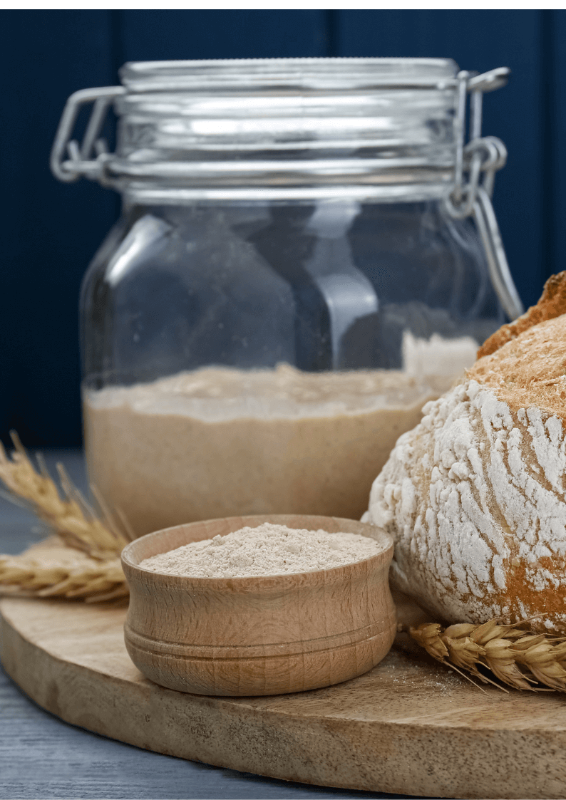 Feeding sourdough starter