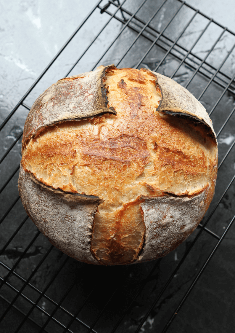 Baking sourdough bread