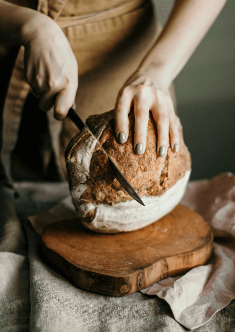 Finished sourdough bread