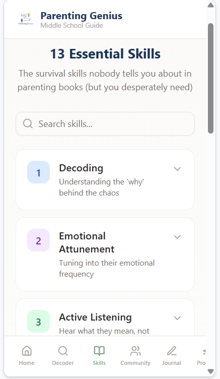 Support during tantrum
