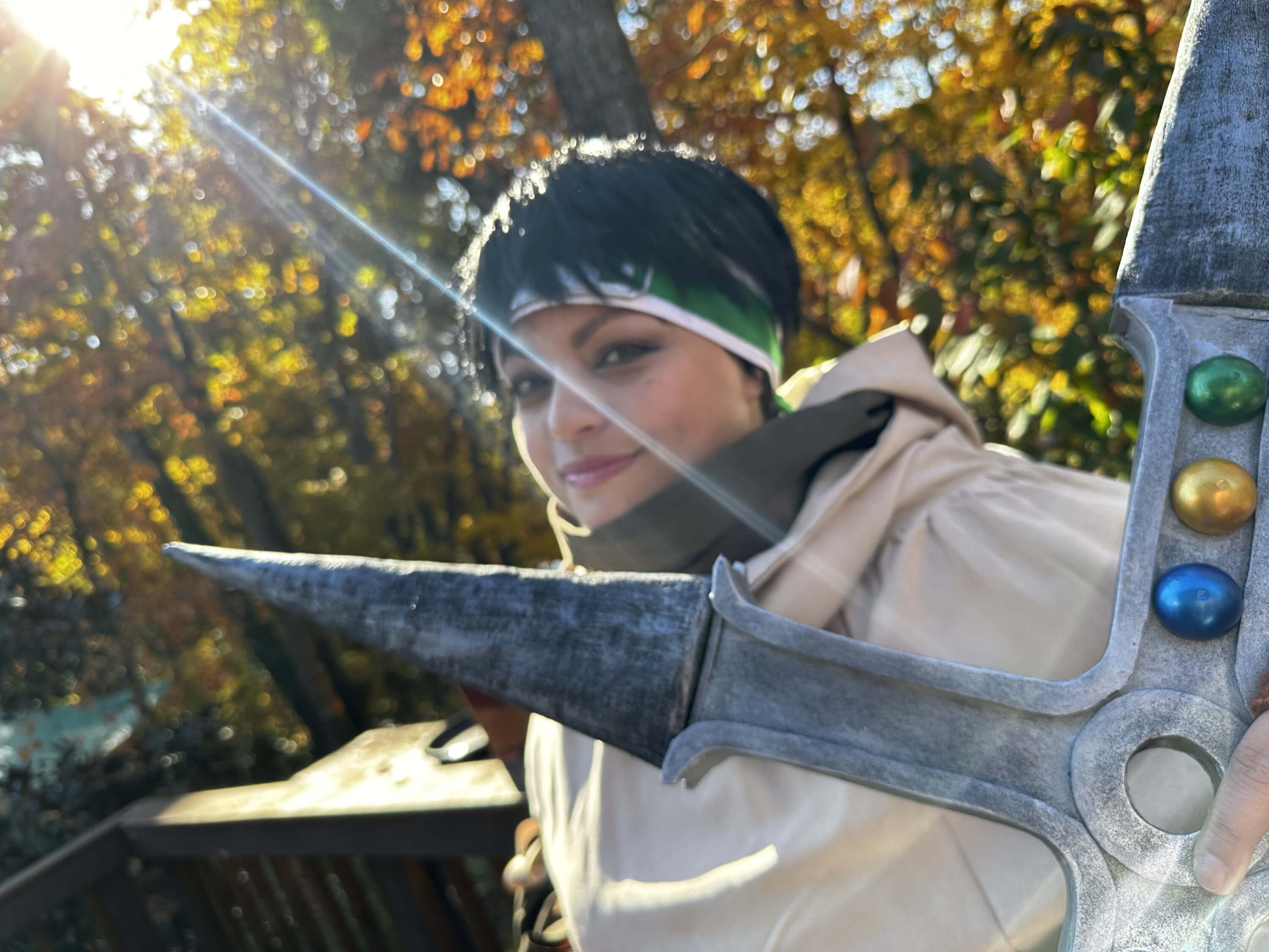Portrait of Désirée Santiago in cosplay as character Yuffie from game Final Fantasy VII