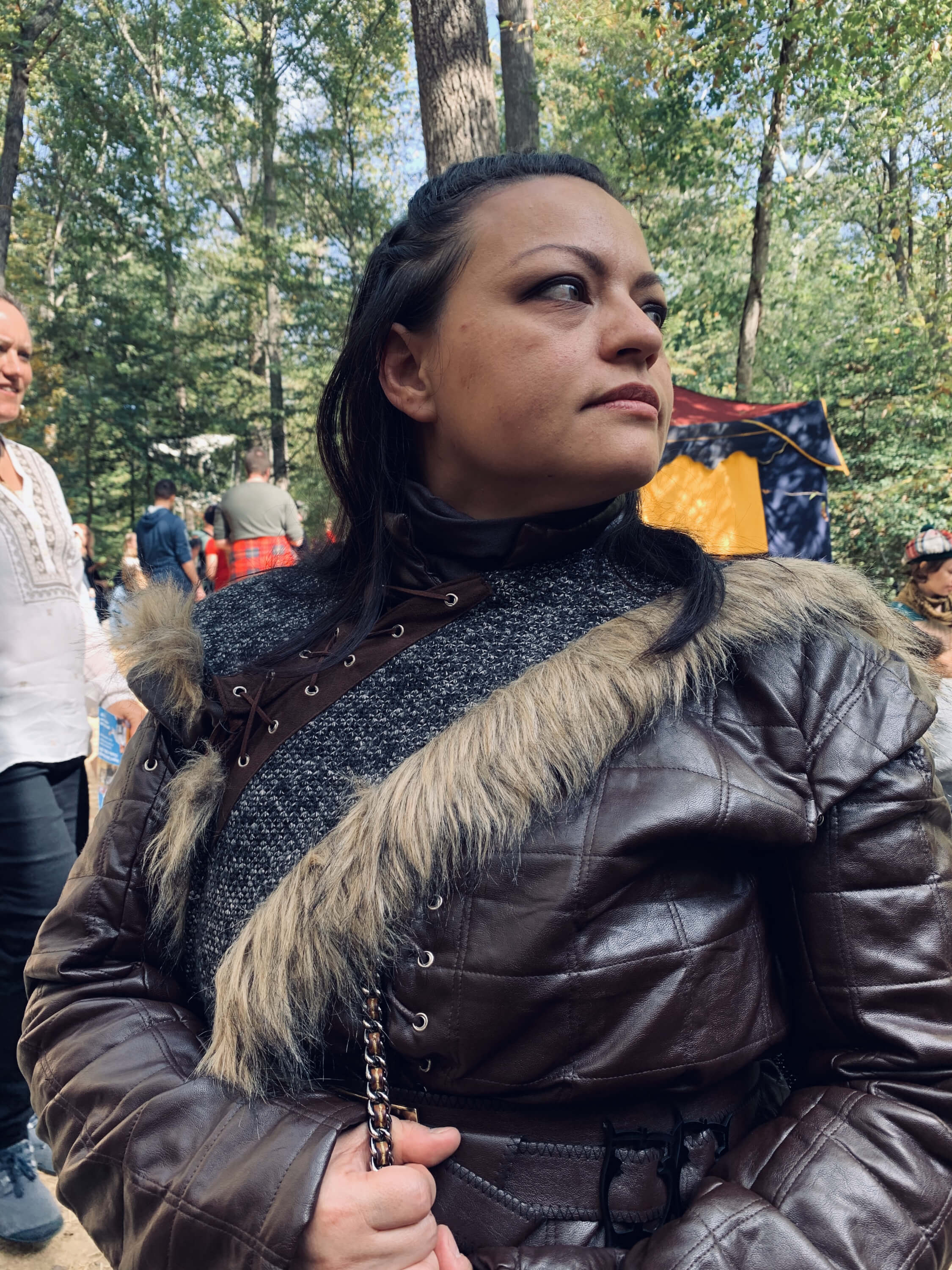 Portrait of Désirée Santiago in cosplay as character Arya Stark from Game of Thrones