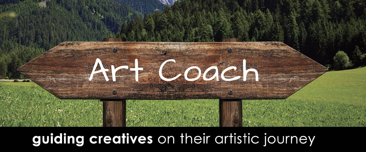 Image of sign stating "Art Coach" and link to info