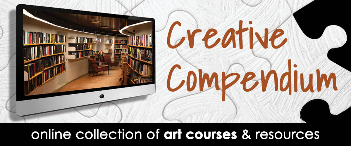 image of computer screen and title Creative Compendium and link to resources