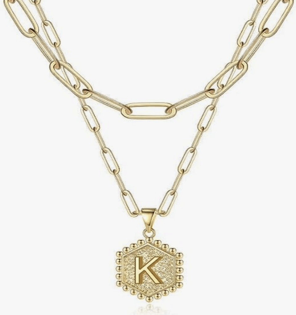 this initial necklace is the cutest gift for your bestie