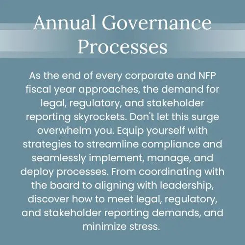 Annual Governance Processes