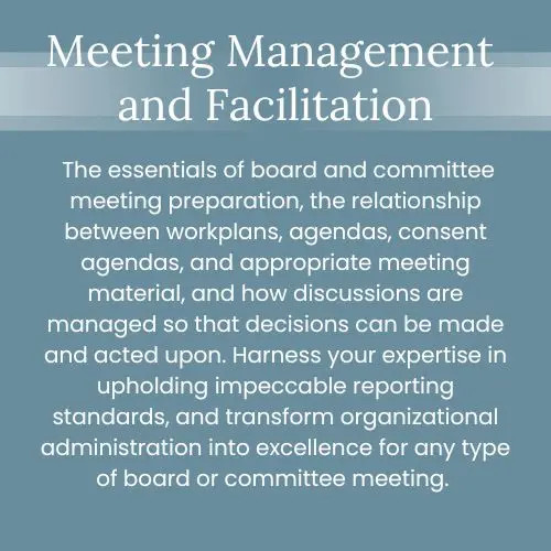 Meeting Management Facilitation
