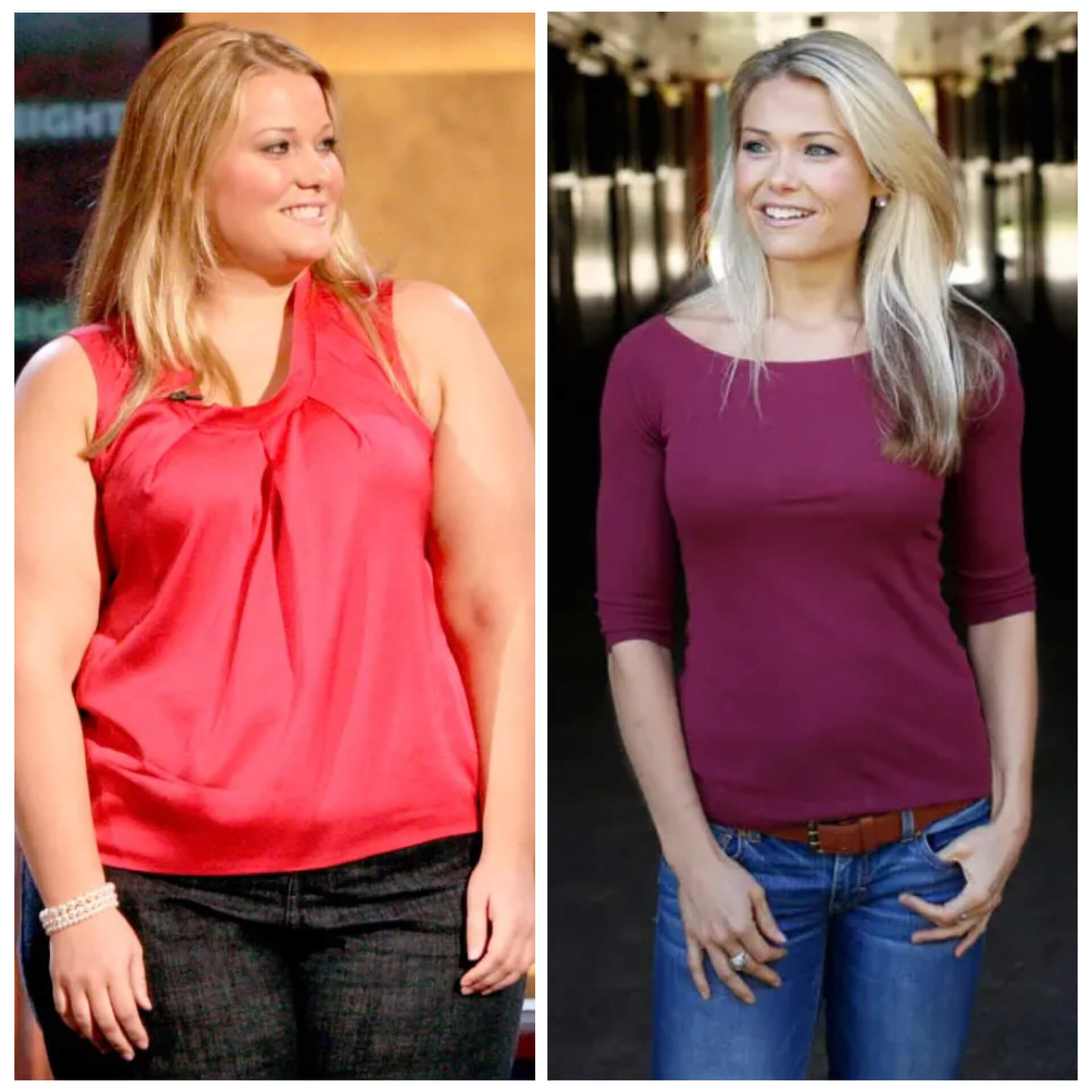  Before-and-after transformation of a woman who achieved lasting weight loss through consistent healthy habits.