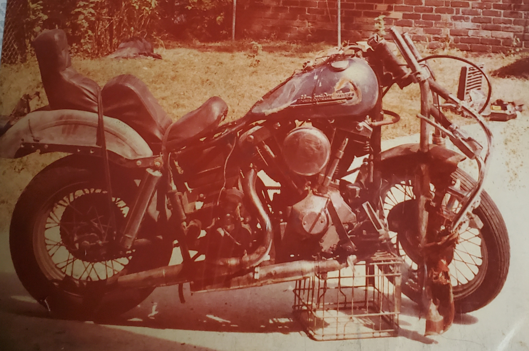 Motorcycle wreck- side view